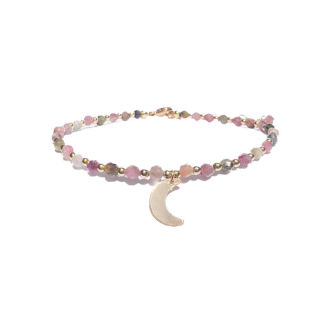 STAR & MOON ARMBAND | 14K GOLD FILLED & TOERMALIJN