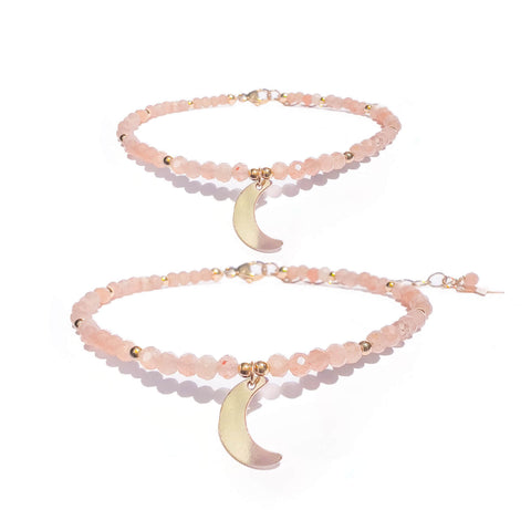 MOEDER & DOCHTER ARMBANDEN | STAR & MOON | 14K GOLD FILLED & ZONNESTEEN