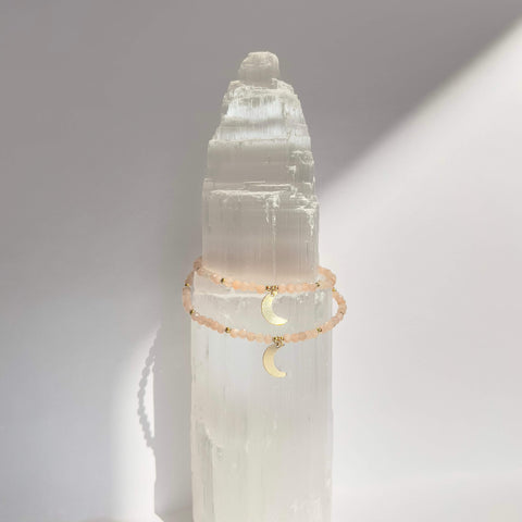 MOEDER & DOCHTER ARMBANDEN | STAR & MOON | 14K GOLD FILLED & ZONNESTEEN