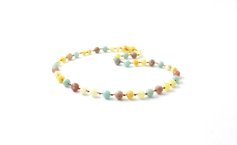 BARNSTEEN KETTING RAW MILKY BUTTER & AMAZONIET - ZONNESTEEN