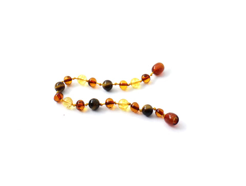 BARNSTEEN ARMBAND COGNAC & CITRIEN - TIJGEROOG