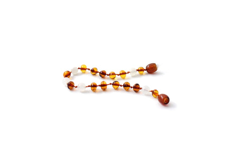 BARNSTEEN ARMBAND COGNAC & MAANSTEEN