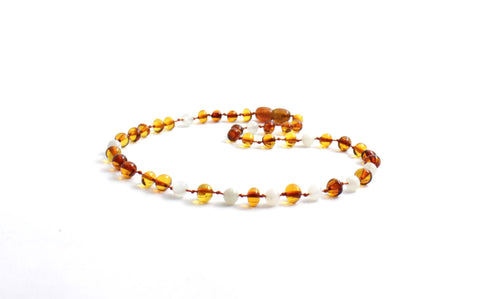 BARNSTEEN KETTING COGNAC & MAANSTEEN