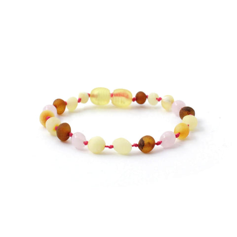 BARNSTEEN ARMBAND RAW MULTICOLOR & ROZENKWARTS