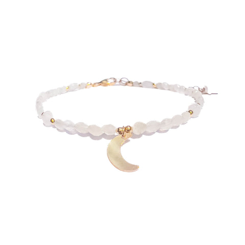 STAR & MOON ARMBAND | 14K GOLD FILLED & MAANSTEEN