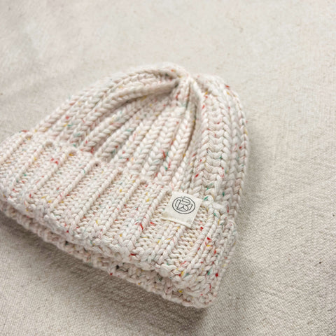 KNITTED BEANIE | MUTS | RAINBOW SPECKLED