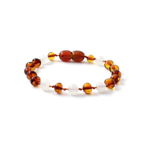 BARNSTEEN ARMBAND COGNAC & MAANSTEEN