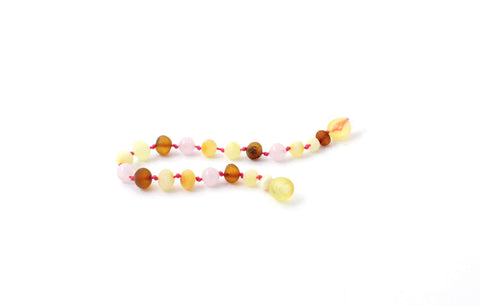 BARNSTEEN ARMBAND RAW MULTICOLOR & ROZENKWARTS